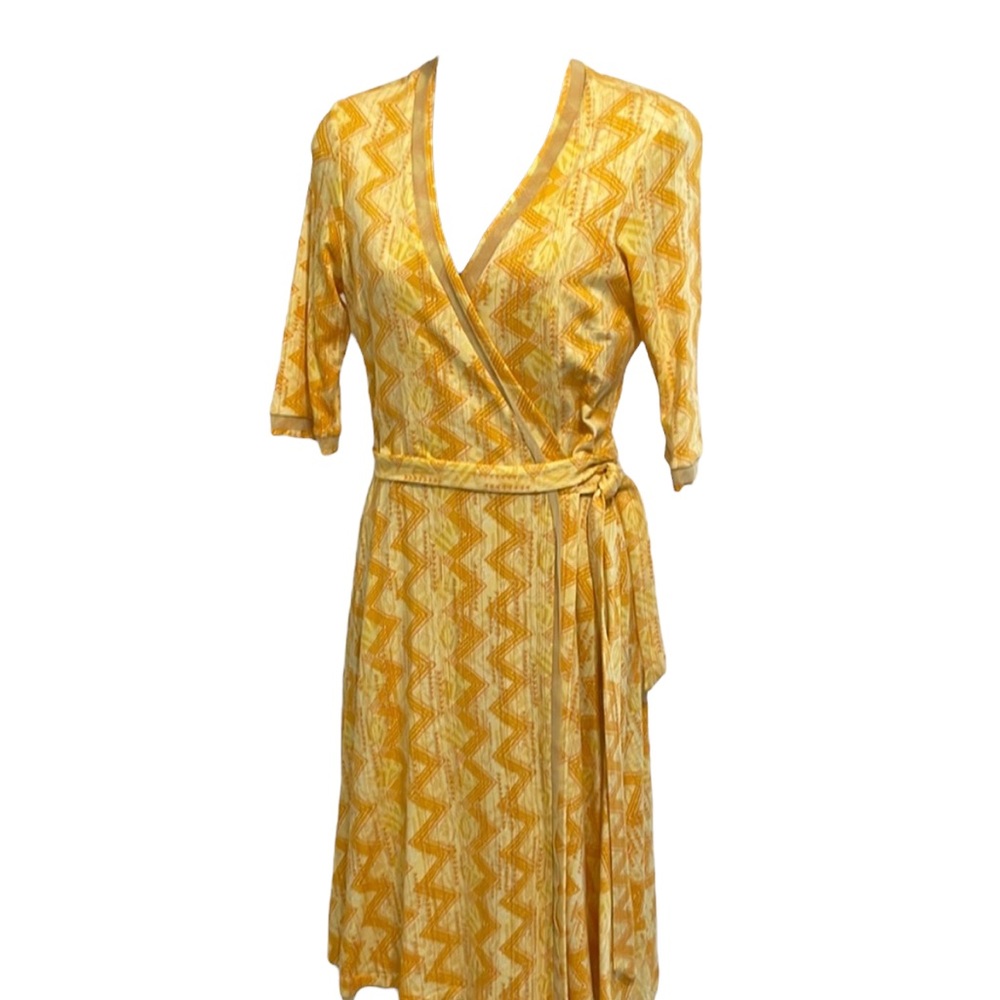 JULIANA yellow & orange wrap dress, size 4 .. never worn